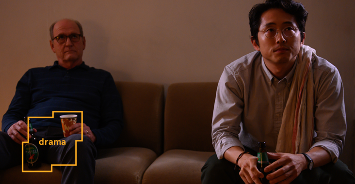 Richard Jenkins and Steven Yeun in The Humans. Courtesy of TIFF.