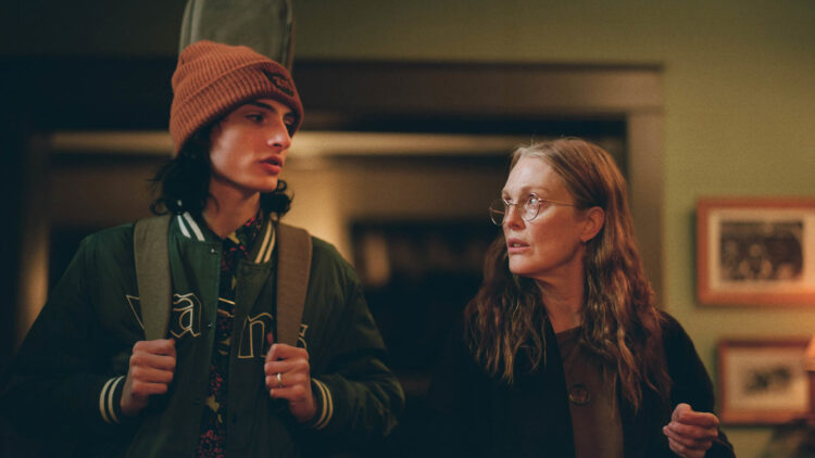 Finn Wolfhard and Julianne Moore in When You Finish Saving the World. Courtesy of Sundance.