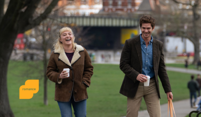 Andrew Garfield and Florence Pugh in We Live in Time. Courtesy of TIFF.